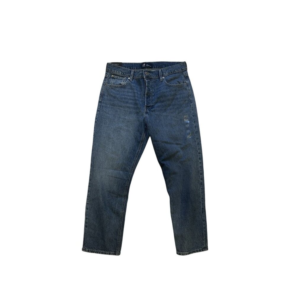 GAP Jeans Women 14/32R Cheeky Straight High Rise Button Fly Denim Preppy